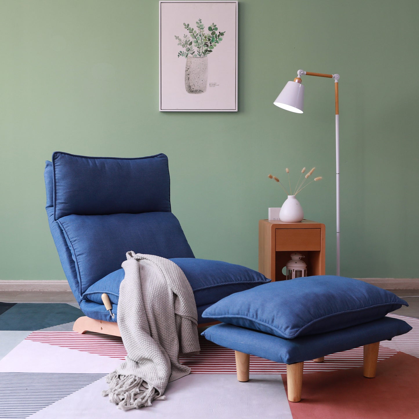 Lazy sofa balcony leisure chair bedroom sofa chair foldable reclining chair leisure single sofa functional chair W24425425