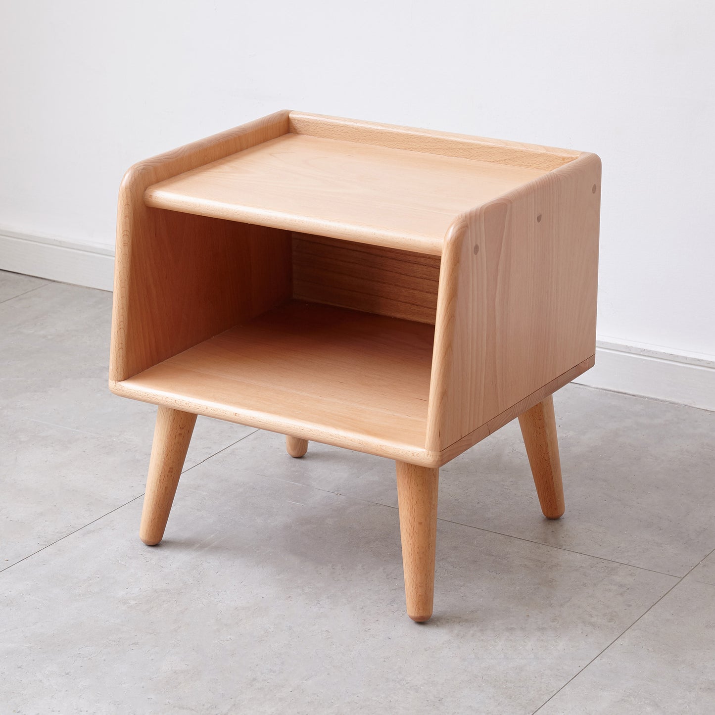 Pure Solid Wood Bedside Cabinet Modern Simple Nightstands European Beech Bedside Cabinet Nordic Bedroom Solid Beech Storage Cabinet 0.4m W1283P242655