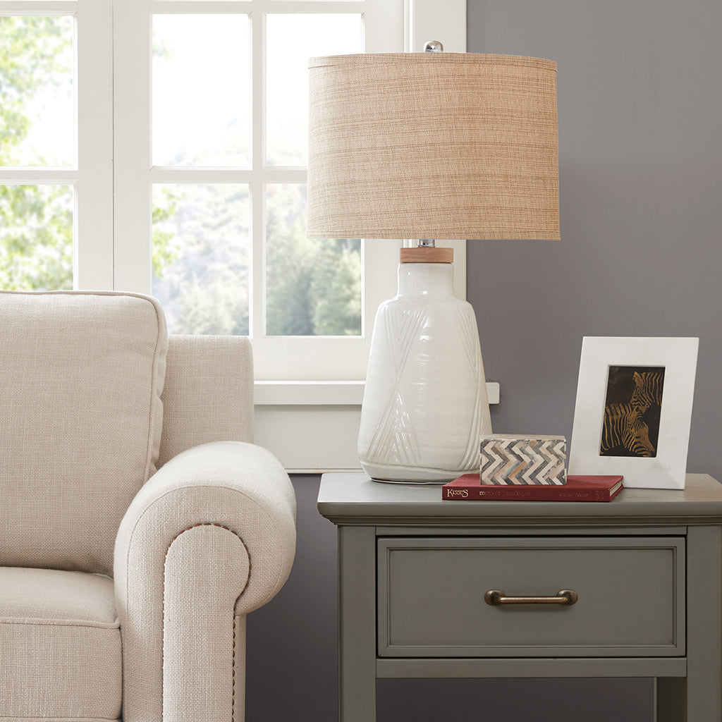 Boho Textured Ceramic Table Lamp B03597667