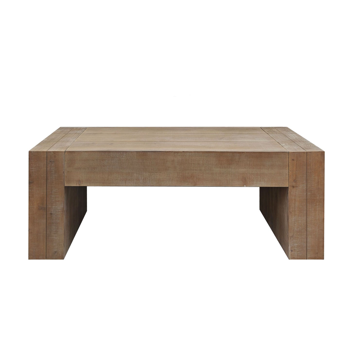 Rustic Wood Coffee Table, 49in Modern Farmhouse Rectangular Table for Living Room W2729P199001