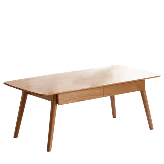 Center table Low Table 100% solid wood Top plate Desk Coffee table Width 120 x Depth 56 x Height 45 cm Study desk Work from home Easy to assemble Natural wood with storage shelf Natural writing desk W1283P290005