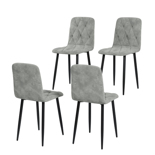 Dining Chairs Set of 4, Modern Kitchen Dining Room Chairs, Velvet Dining Chair Upholstered Cushion Seat and Sturdy Metal Legs W578P191315