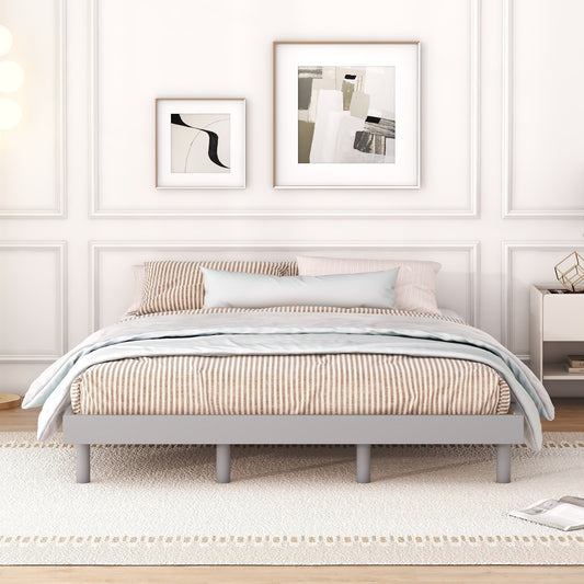 Modern Design Queen Floating Platform Bed Frame for Grey Color  W697123295