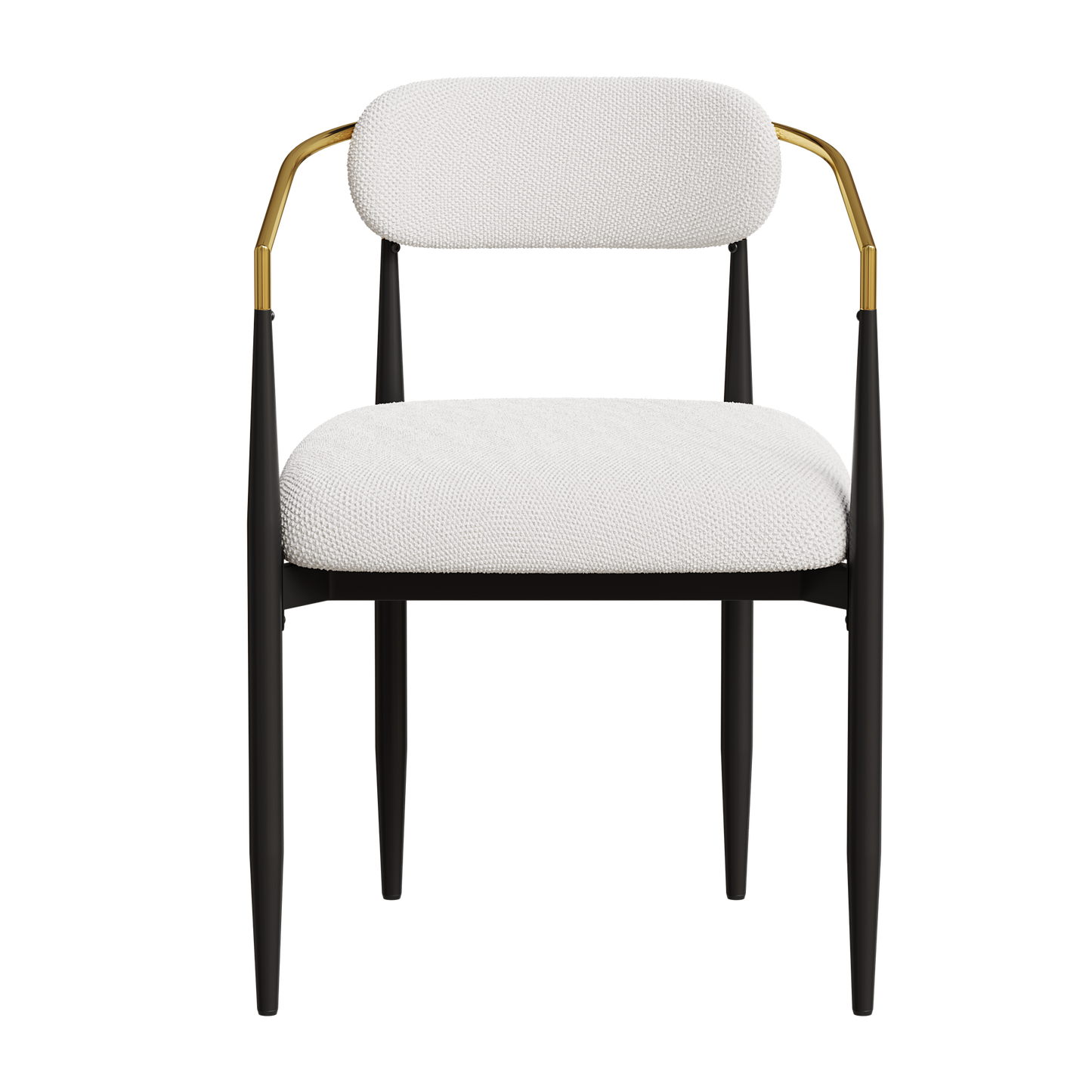 dining chairs set of 2  white , medieval modern dining chairs, teddy velvet chairs with metal legs, kitchen, easy to assemble suitable for home and office use  W1727P234051