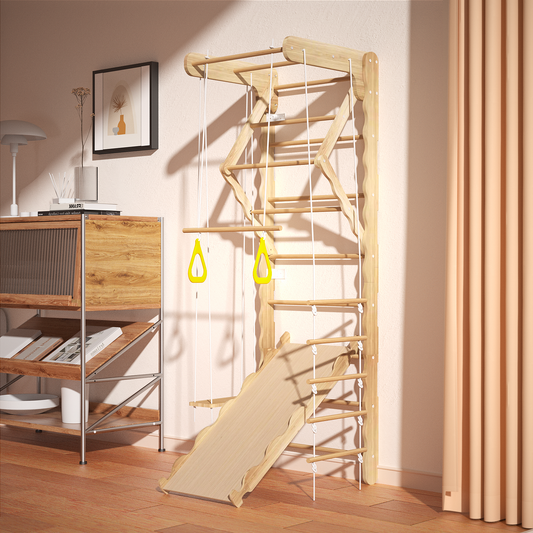 Toddler Climbing Toys Indoor Kids Pikler Triangle Set Foldable Indoor Ladder Climbing Gym Climber W2644P233314