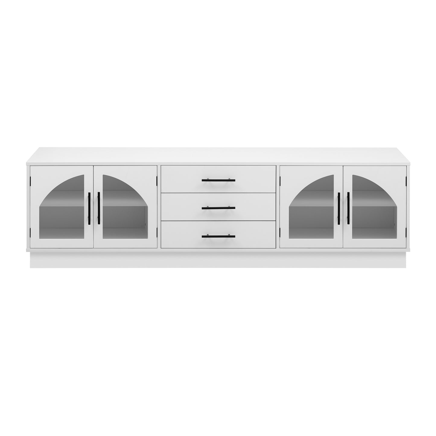 68.9'' Modern Minimalist TV Stand for TVs up to 75 Inches, Entertainment Center Media Console Cabinet with Adjustable Shelves for Living room  N724P198482K