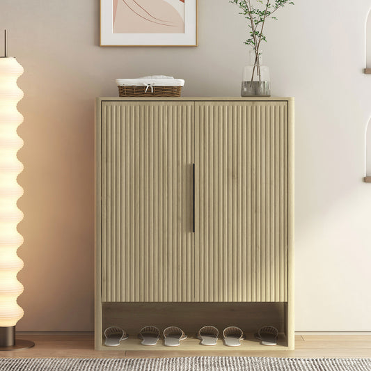 Shoe Storage Cabinet, Wooden Shoe Cabinet with Doors Modern Shoe Organizer with Adjustable Shelves,for Entryway, Hallway, Living Room  W1321P396351