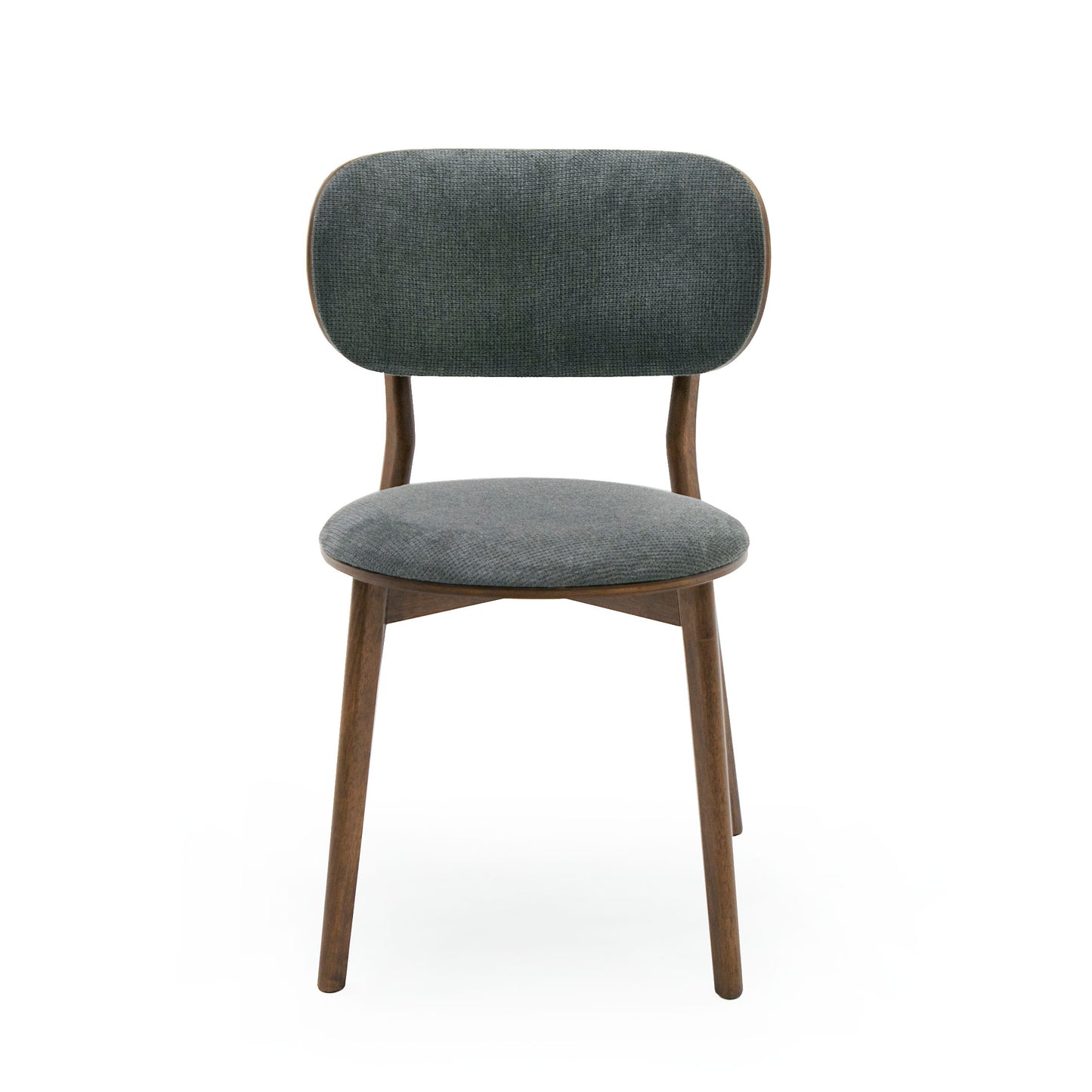 Modrest Donald Modern Dark Grey & Walnut Dining Chair (Set of 2)