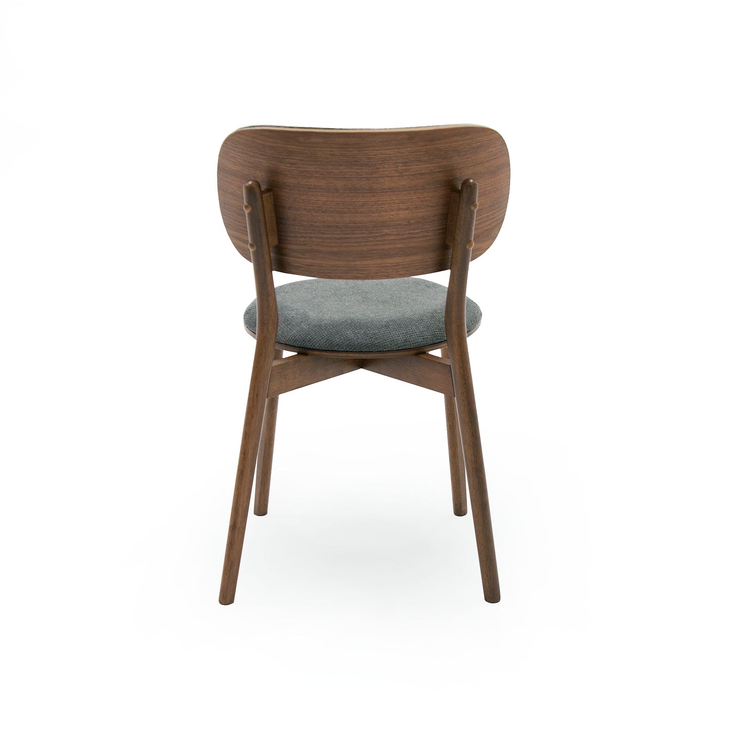 Modrest Donald Modern Dark Grey & Walnut Dining Chair (Set of 2)