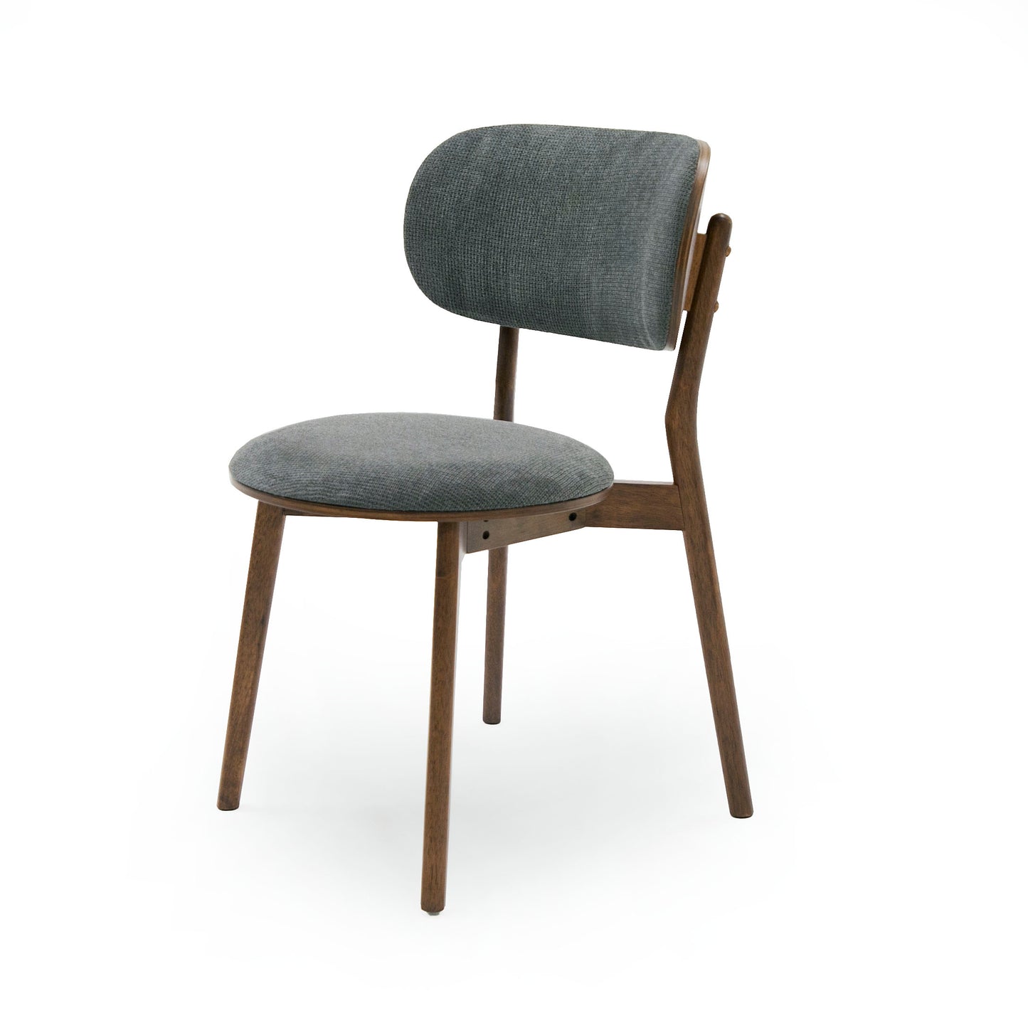 Modrest Donald Modern Dark Grey & Walnut Dining Chair (Set of 2)