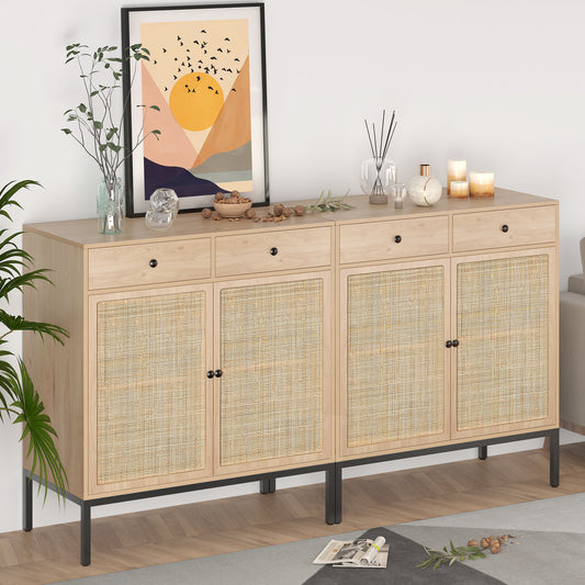 Wide Transitional Entryway Storage Cabinet, with 2 Drawer