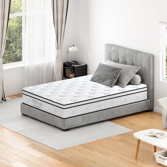 Twin Size Mattress,12 Inch Hybrid Mattress, Individually Pocketed Innerspring, Medium Firm  W2889P310460