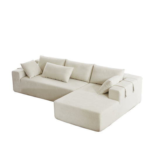 Modern Chenille Upholstered Sectional Sofa Couch Set,Modular 108' L Shaped Sectional Living Room Sofa Set With 6 Pillows,Free Combination Sofa Couch for Living Room,Bedroom W834S00397