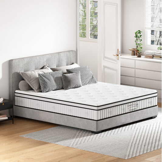 Queen Size Mattress,12 Inch Hybrid Mattress, Individually Pocketed Innerspring, Medium Firm  W2889P310461