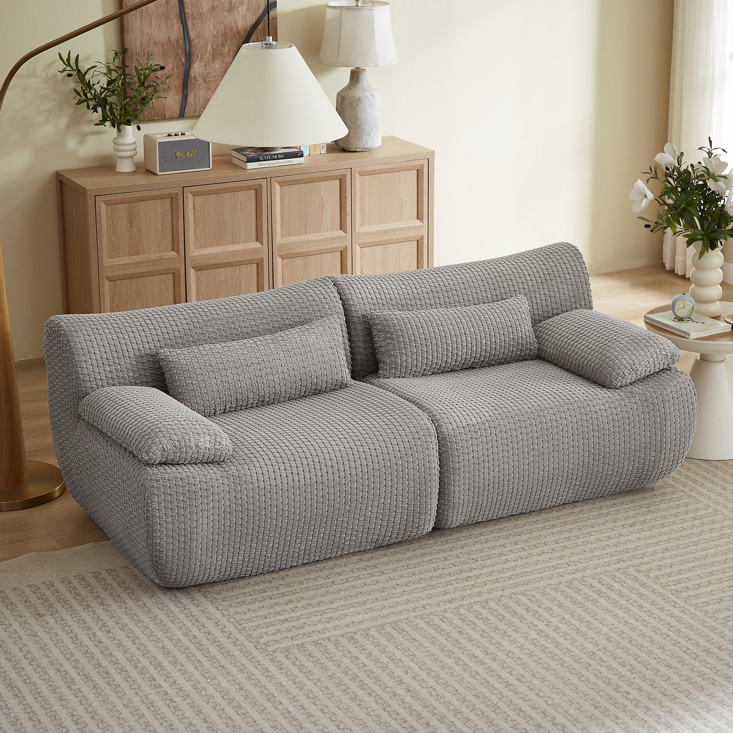 Loveseat Sofa, Cloud Boneless Couches for Living Room, Modern Modular Sectional Sofa, Oversized  W2339P461305