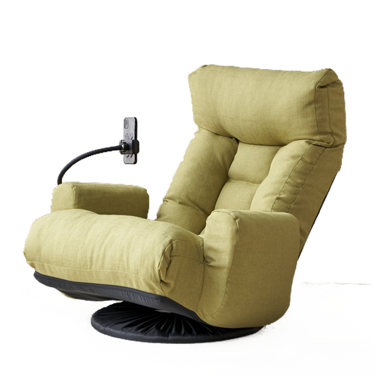 Adjustable Green Swivel Lounge Chair with 360-Degree Rotating Seat and Headrest Support Leisure Chair Deck Chair - Game Chair for Living Room  W244P172641
