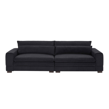 104.72 inch Fabric Couches for Living Room, Mid Century Modern Sofas  for Bedroom, Apartment, Office BLACK W876S00175