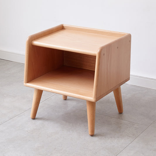 Pure Solid Wood Bedside Cabinet Modern Simple Nightstands European Beech Bedside Cabinet Nordic Bedroom Solid Beech Storage Cabinet 0.4m  W1283P242655