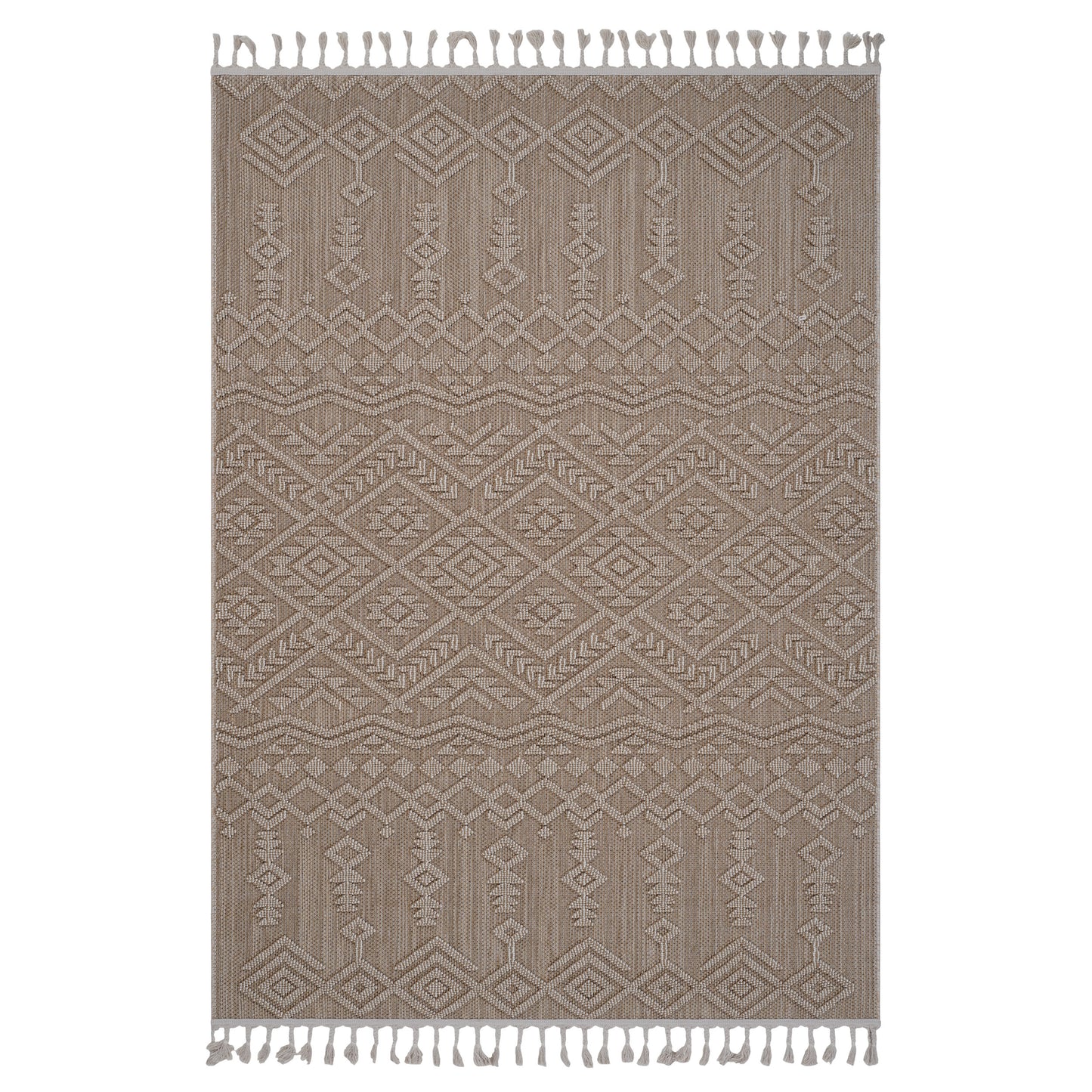 Guros Collection 4X6 Natural / Traditional Indoor / Outdoor Area Rug  B189P183472