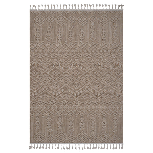 Guros Collection 4X6 Natural / Traditional Indoor / Outdoor Area Rug  B189P183472