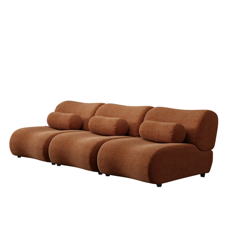 Contemporary Green Modular Sofa with Plush Chenille Upholstery - 108.06' 3-Seat Sectional with Deep Seating & Soft Backrest W576S00140
