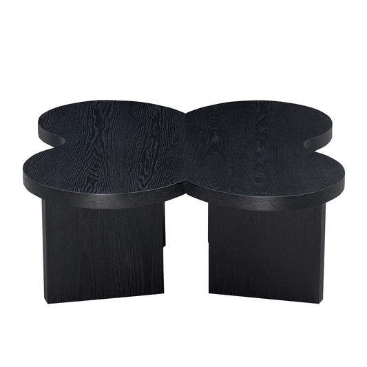 Modern Butterfly MDF Coffee Table, Used In Living Rooms, Bedrooms, Offices, With A Butterfly Shaped Appearance, Black W876P353938