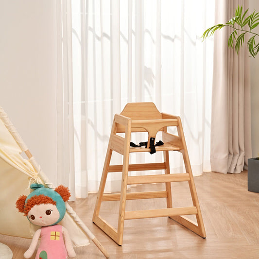 Wooden Double Solid Wood Feeding, Eat & Grow Portable High, Easy to Clean Baby Booster Chair in Natural Finish  W2533P168034