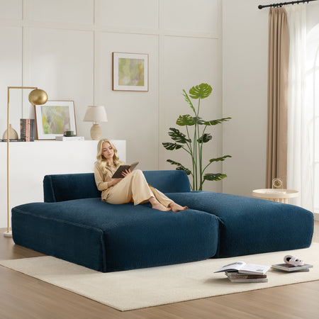 [VIDEO+NEW]90.0'Oversized Modular Sectional Sofa,Fully Compressed,Spacious Foam-Filled Sofa Bed for Living Room,elderly - friendly design,2 PC Free Combination,No Assembly Required,3 Colors  N723S9701C