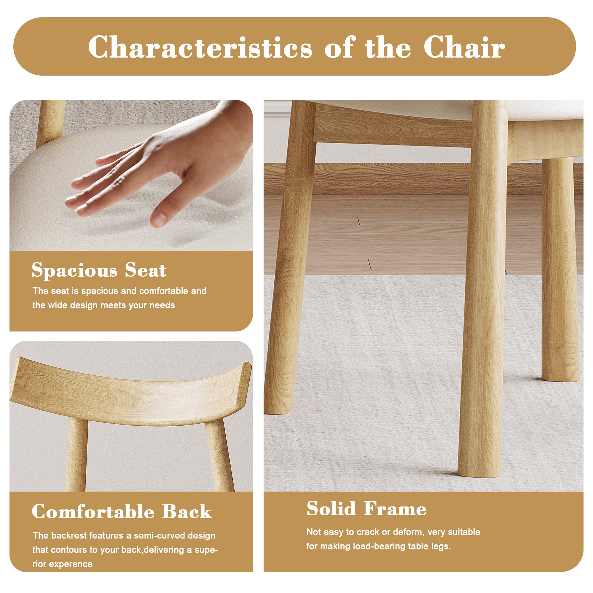 43 in Folding Dining Table Set with 2 Chairs, MDF Table with Wild