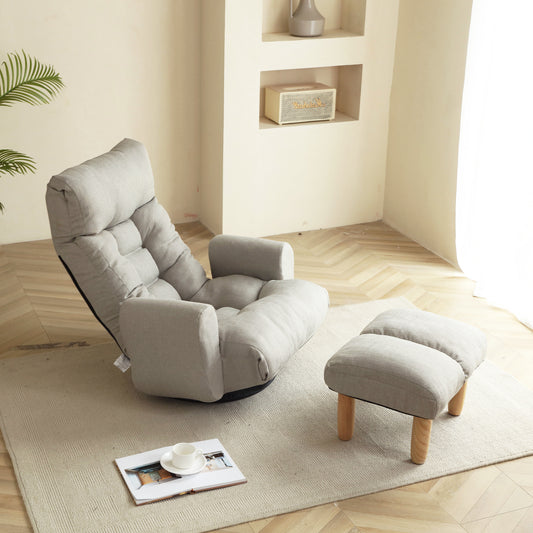 Adjustable head and waist, game chair, lounge chair in the living room, 360 degree rotatable sofa chair,Rotatable seat Leisure Chair deck chair,Leisure sofa and lounge chair combination  W244S00001
