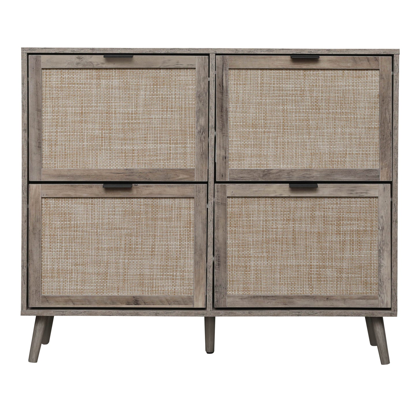 4 Door Shoe Rack, Freestanding Modern Shoe Storage Cabinet, for Entryway  W688P173281