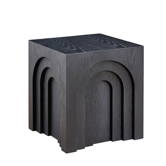 15.74'' Square Side Table Small Coffee Table Accent Table  Bedside Table for Living Room Bedroom,BLACK W876P245156