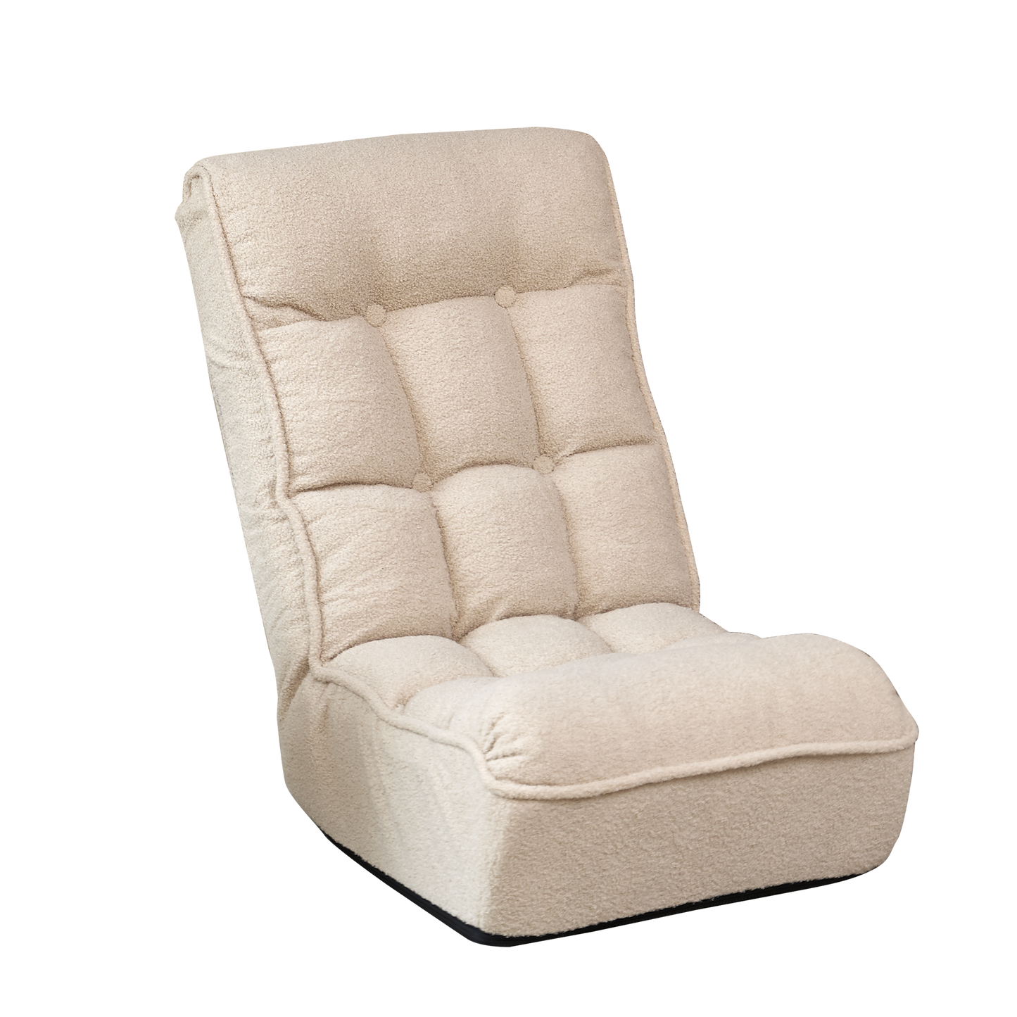 Adjustable White Japanese-Style Reclining Floor with Backrest - Tatami Lazy Sofa for Balcony  W24463598