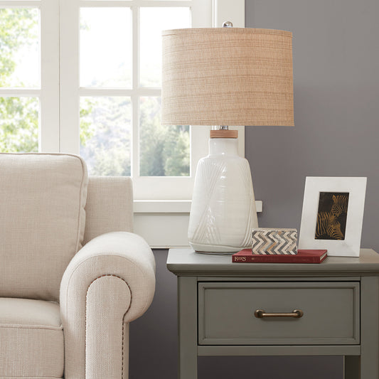 Boho Textured Ceramic Table Lamp  B03597667