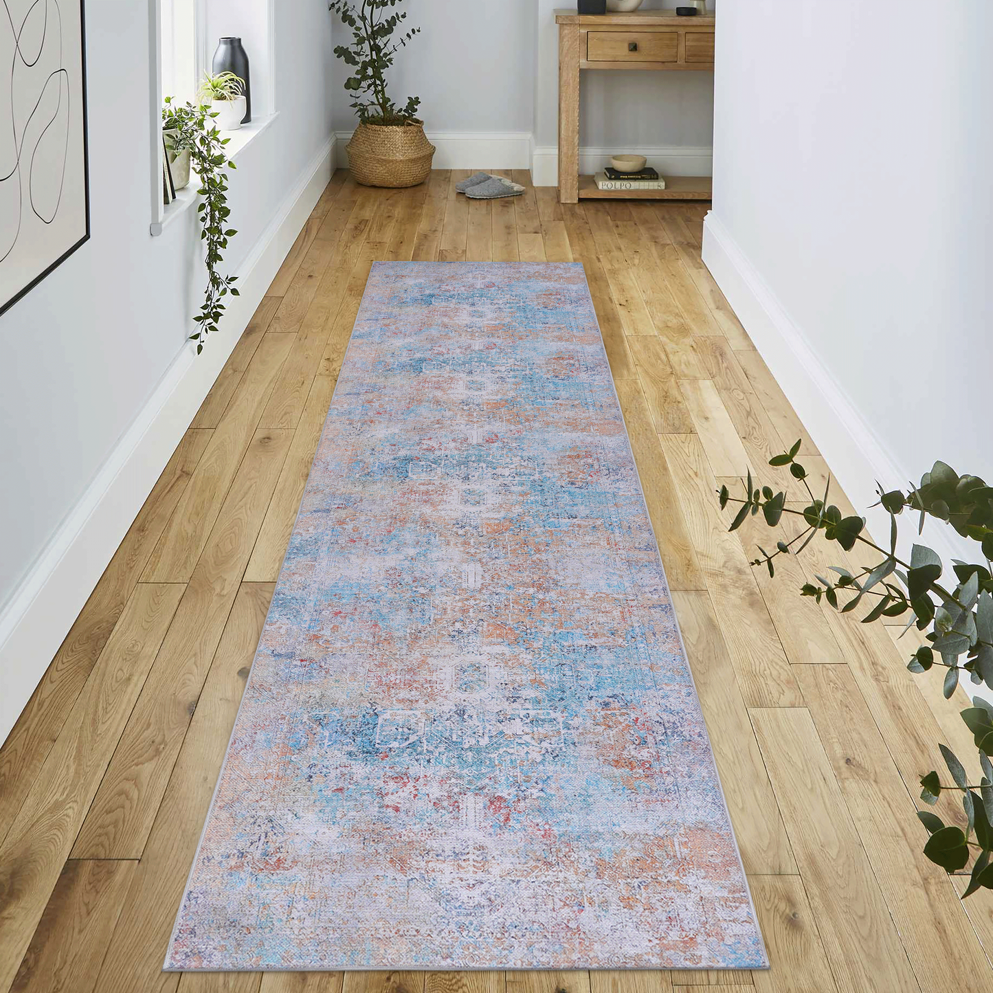 MAVAL Yellow Washable Rug 2'6'' x 10' Runner Rug (Yellow, 2'6'' x 10')  B189P189057