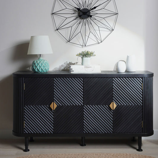 Accent Storage Cabinet, Modern Accent Buffet Cabinet with Adjustable Shelves, Freestanding Sideboard with Four Doors, Accent Cabinet with 4 Doors for Hallway Entryway Living Room  W2729P202567