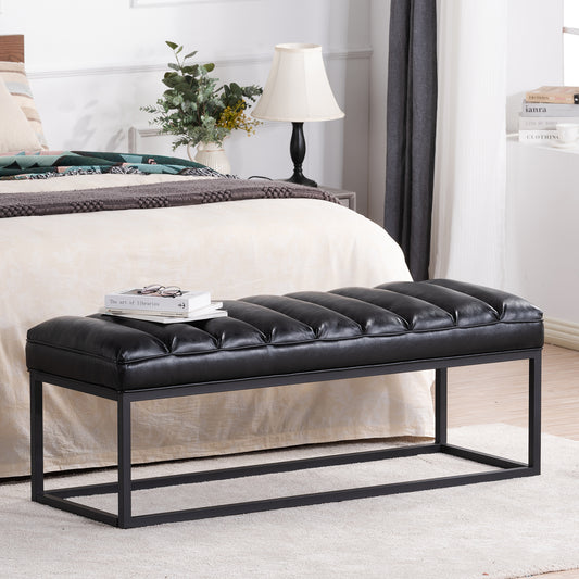 Metal Base Upholstered Bench for Bedroom for Entryway  W68049925