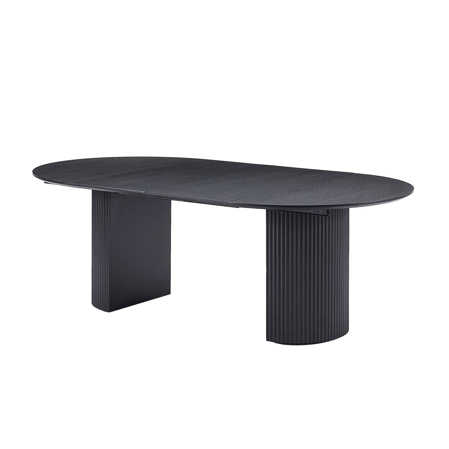 Expandable Dining Table,Solid Top Extending Table Modern Kitchen Table, Leisure Desk for Kitchen Dining Living Room Apartment.BLACK  W876S00235
