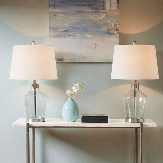 Harmony Angular Glass Table Lamp, Set of 2  B03594974