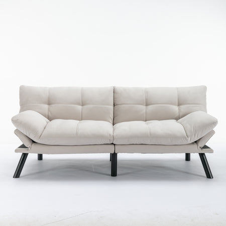 Cream Convertible Folding Modern sofa Bed W570124915