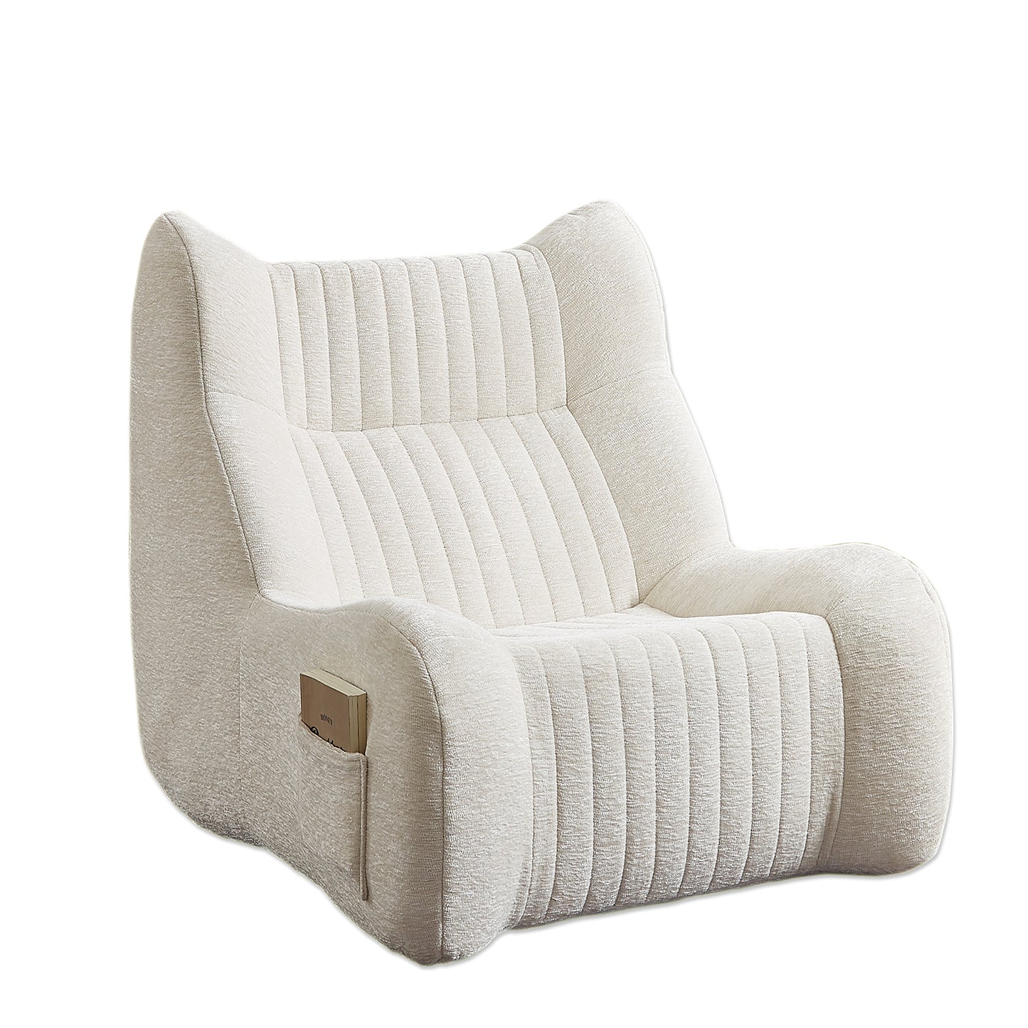 Bean Bag Chair for Adults, Lazy Floor Sofa Couch Memory Foam Bean Bag Sofas Chenille Fabric Reading Chair Comfortable Corner Lounge Sofa for Living Room  W3434P329959