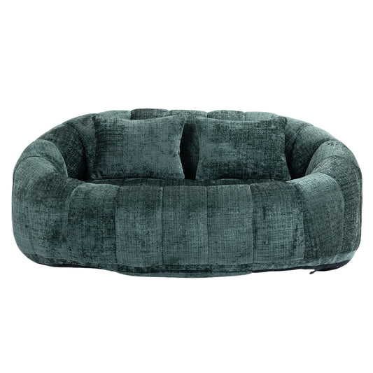 Emerald Chenille Bean Bag Sofa Lazy Sofa Durable Comfort Lounger High Back Chair for Indoor & Outdoor Use W395P181435