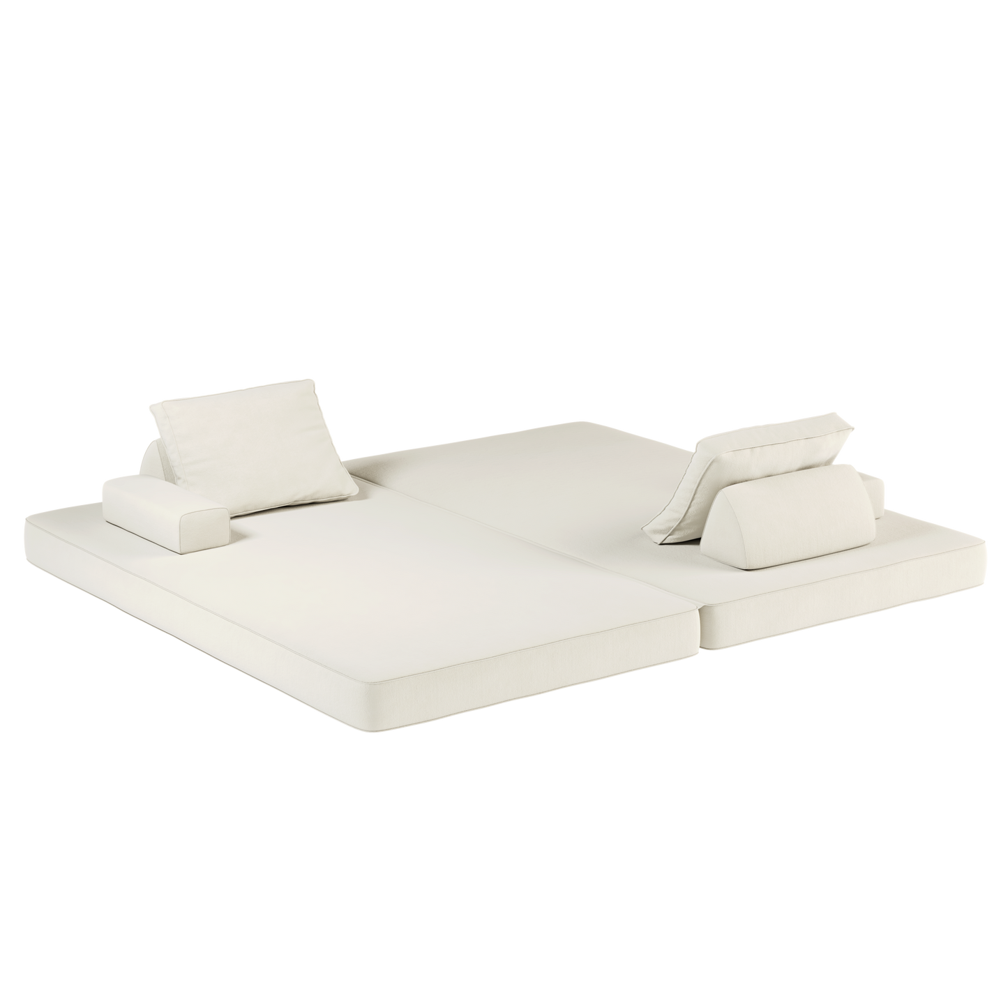 86.6' Multifunctional Convertible Sofa Bed with 2 Tumbler Backrests and 2 Pillows,Fuffy Chenille Fabric Sofa,Chaise Lounge,Game Pad,DIY Modern Upholstered Couch,Deep Seat Couch for Living Room,Office W3219P340665