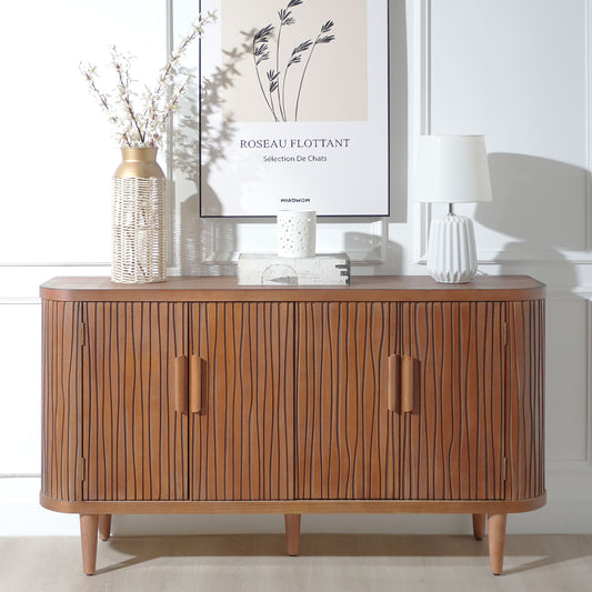 Accent Storage Cabinet, Modern Accent Buffet Cabinet with Adjustable Shelves, Freestanding Sideboard with Four Doors, Accent Cabinet with 4 Doors for Hallway Entryway Living Room  W2729P246231