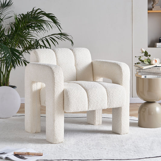 31.10' Wide Boucle Upholstered Accent Chair  W579121034