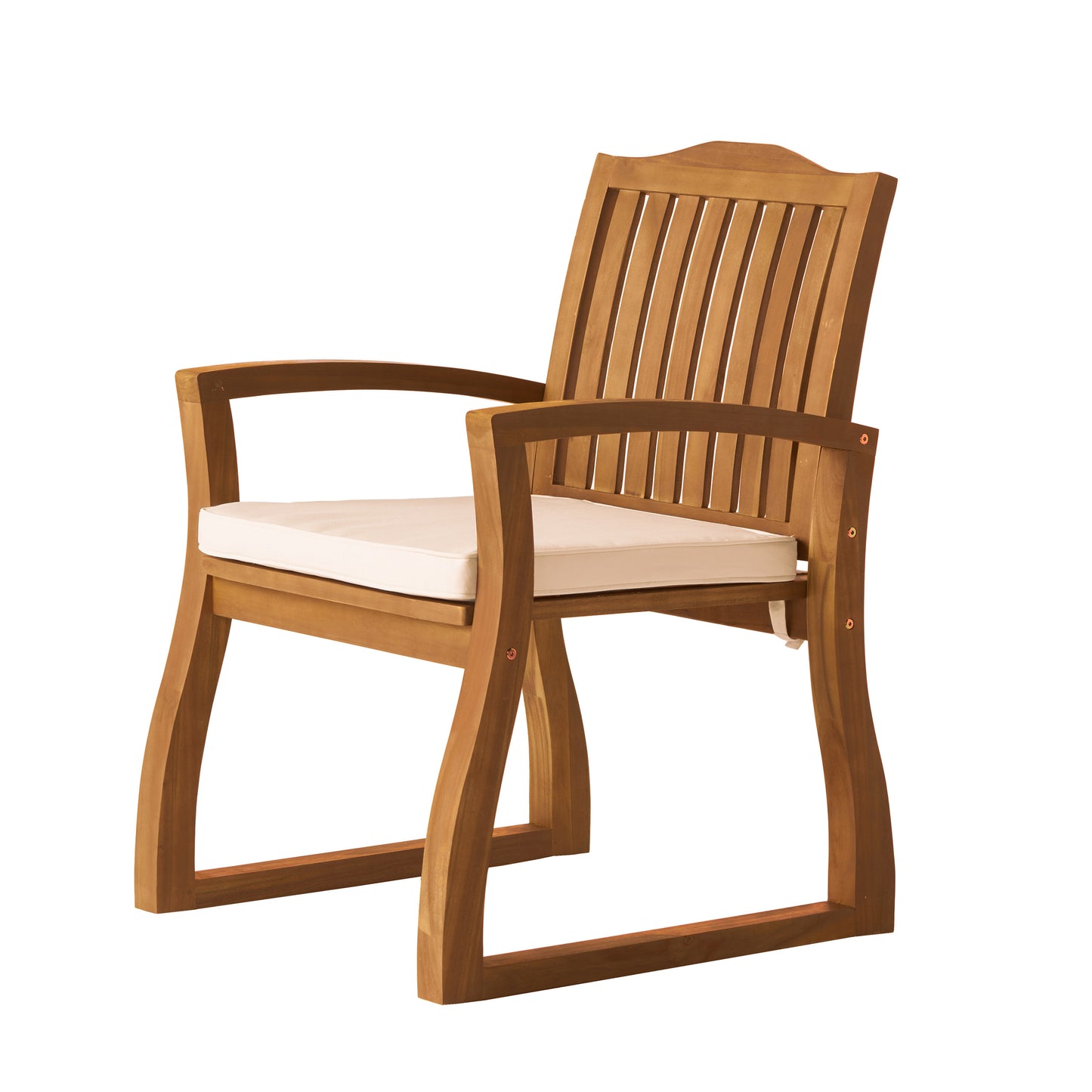 DELLA WOOD Armchair Set of 2 Outdoor Dining Chairs,Cream,KD 57217.00ACA