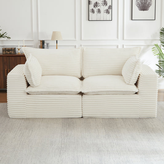 Loveseat Sofa, Cloud Boneless Couches for Living Room, Modern Modular Sectional Sofa, Oversized  W2339P400880