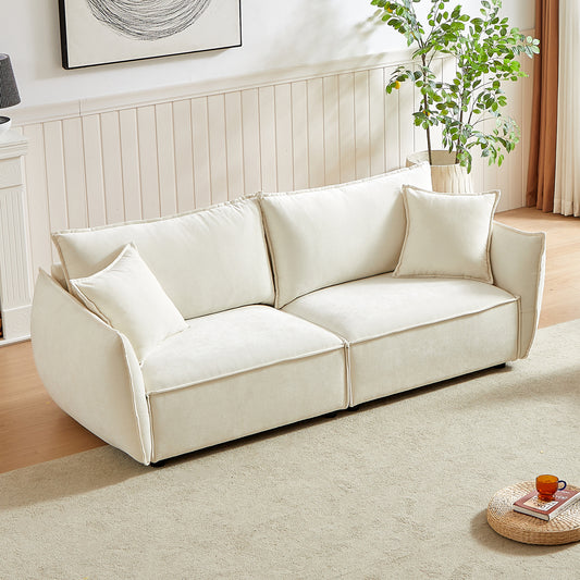 MH88' Modern Living Room Sectional, Wide Living Room Sectional, Stylish chenille Triple Sectional with Extra 2 Pillows, Thickly Padded Seat and Back and Armrests for Apartment, Living Room  W1193S00105