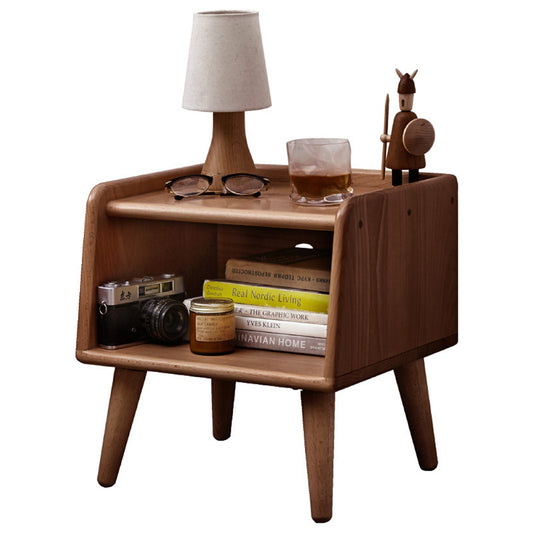 Pure Solid Wood Bedside Cabinet Modern Simple Nightstands European Beech Solid Beech Storage Cabinet Natural  W128367505