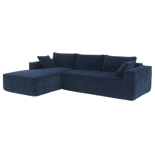 Minimalist Style Modular Sectional Sofa, Wrinkle-resistant Chenille, 111.5*72 inch, No Assembly, 3 Colors N723S9587B